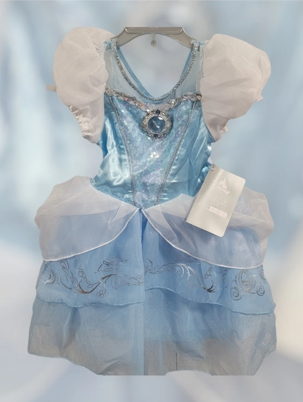 Not For Sale Cinderella Dress Princess Costume Girls Size 3 NWT Sequins Tulle - Picture 2 of 14